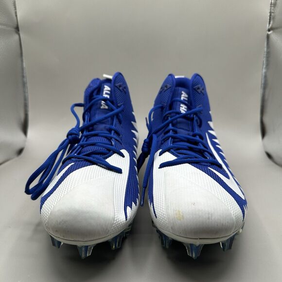 Nike Alpha Menace Pro Mid Football Cleats White Blue 866012-409 Size 15 US - Picture 3 of 10